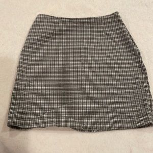 Faded Glory Olive checked stretch skirt - Size 14
